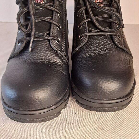 Skechers Women's 8.5W Workshire Peril Steel Toe Work Boot 76561W Black Leather - Picture 10 of 14